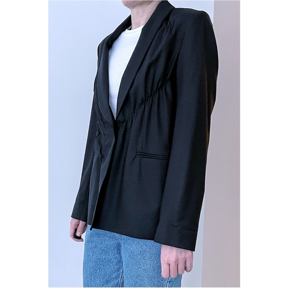 COS wool black blazer with gathered details - Picture 5 of 15